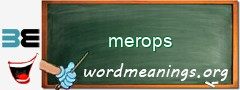 WordMeaning blackboard for merops